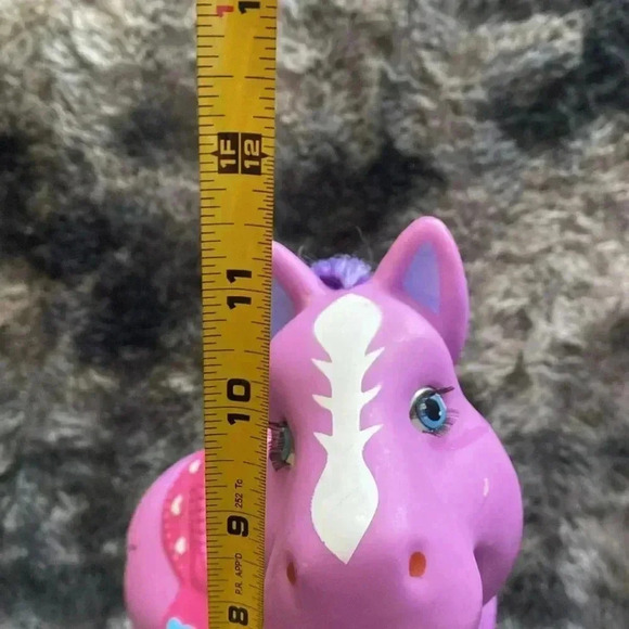 Vintage Little Pony Large Sized Purple W/ pink saddle 12" - Picture 15 of 16